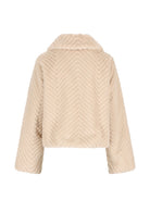 Giubbino Erla per bambina Moncler Enfant beige con collo rialzato L29541A0007189BFI 268 MONCLER KIDS 