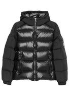 Giubbino Hyoseris per bambino Moncler Kids nero con effetto glossy L29541A00076597YX 999 MONCLER KIDS 
