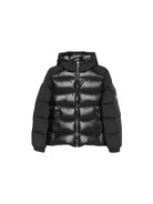Giubbino Hyoseris per bambino Moncler Kids nero con effetto glossy L29541A00076597YX 999 MONCLER KIDS 