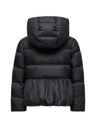Giubbino Elizaveta per bambina Moncler Kids nero con orlo arricciato L29541A00119597YW 999 MONCLER KIDS 