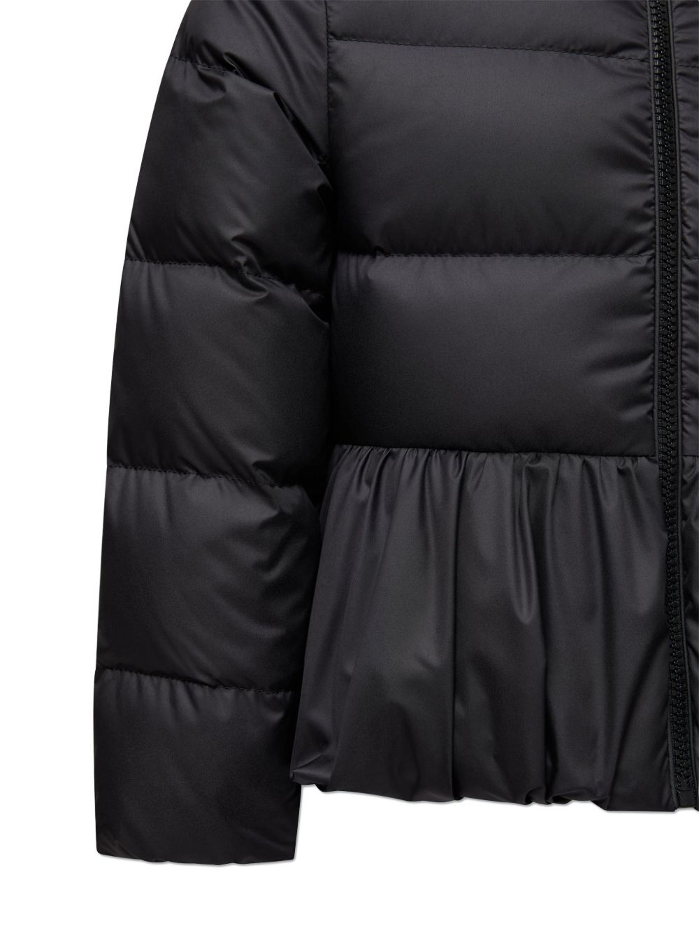 Giubbino Elizaveta per bambina Moncler Kids nero con orlo arricciato L29541A00119597YW 999 MONCLER KIDS 