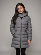 Giubbino Charpal per bambina Moncler Enfant grigio con design imbottito L29541C5021054155 93L MONCLER KIDS 