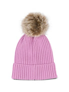 Berretto per bambina Moncler Enfant rosa con pompon L29543B00007A9327 522 MONCLER KIDS 