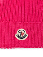 Cappello per bambina Moncler Enfant fucsia con ponpon L29543B00007A9327 N55 MONCLER KIDS 