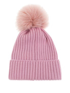 Berretto per bambina Moncler Kids rosa con applicazione pompon L29543B00007M1131 51F MONCLER KIDS 