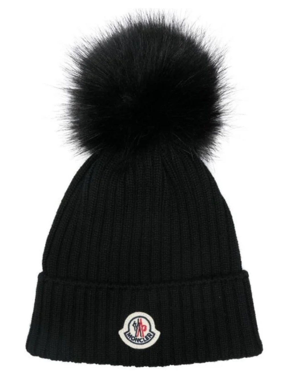 Berretto per bambini Moncler Enfant nero con pompon L29543B00007M1131 999 MONCLER KIDS 