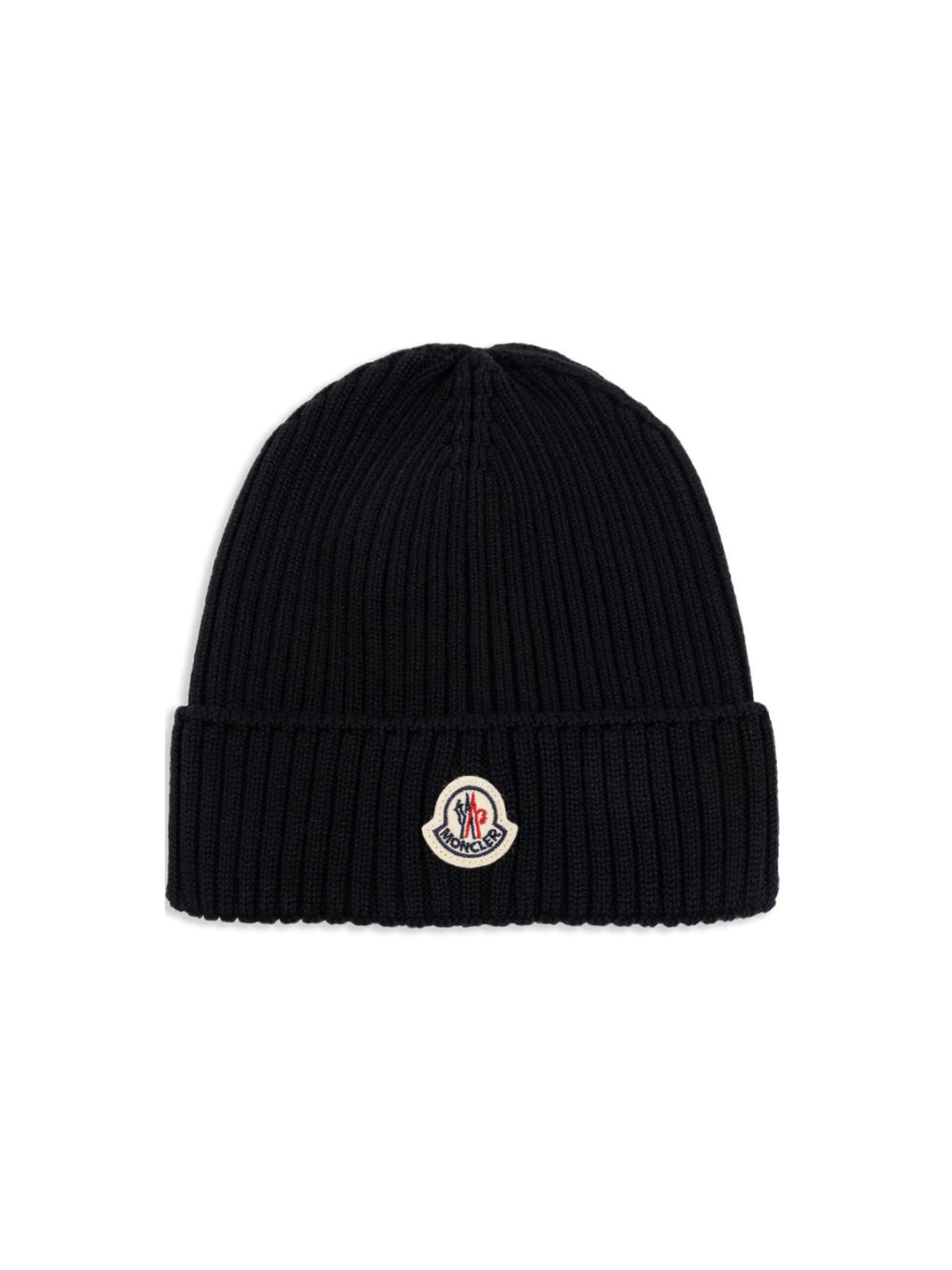 Berretto per bambini Moncler Kids nero con applicazione logo L29543B00009M1131 999 MONCLER KIDS 