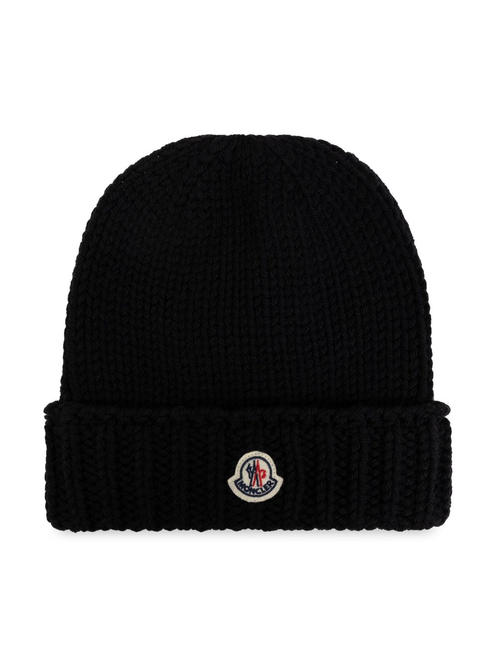 Cappello per bambino Moncler Kids nero con logo ricamato sul davanti L29543B00017M1172 999 MONCLER KIDS 