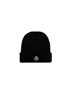 Cappello per bambino Moncler Kids nero con logo ricamato sul davanti L29543B00017M1172 999 MONCLER KIDS 