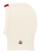 Balaclava per bambino Moncler Kids beige con logo ricamato sul davanti L29543G00015M4281 034 MONCLER KIDS 