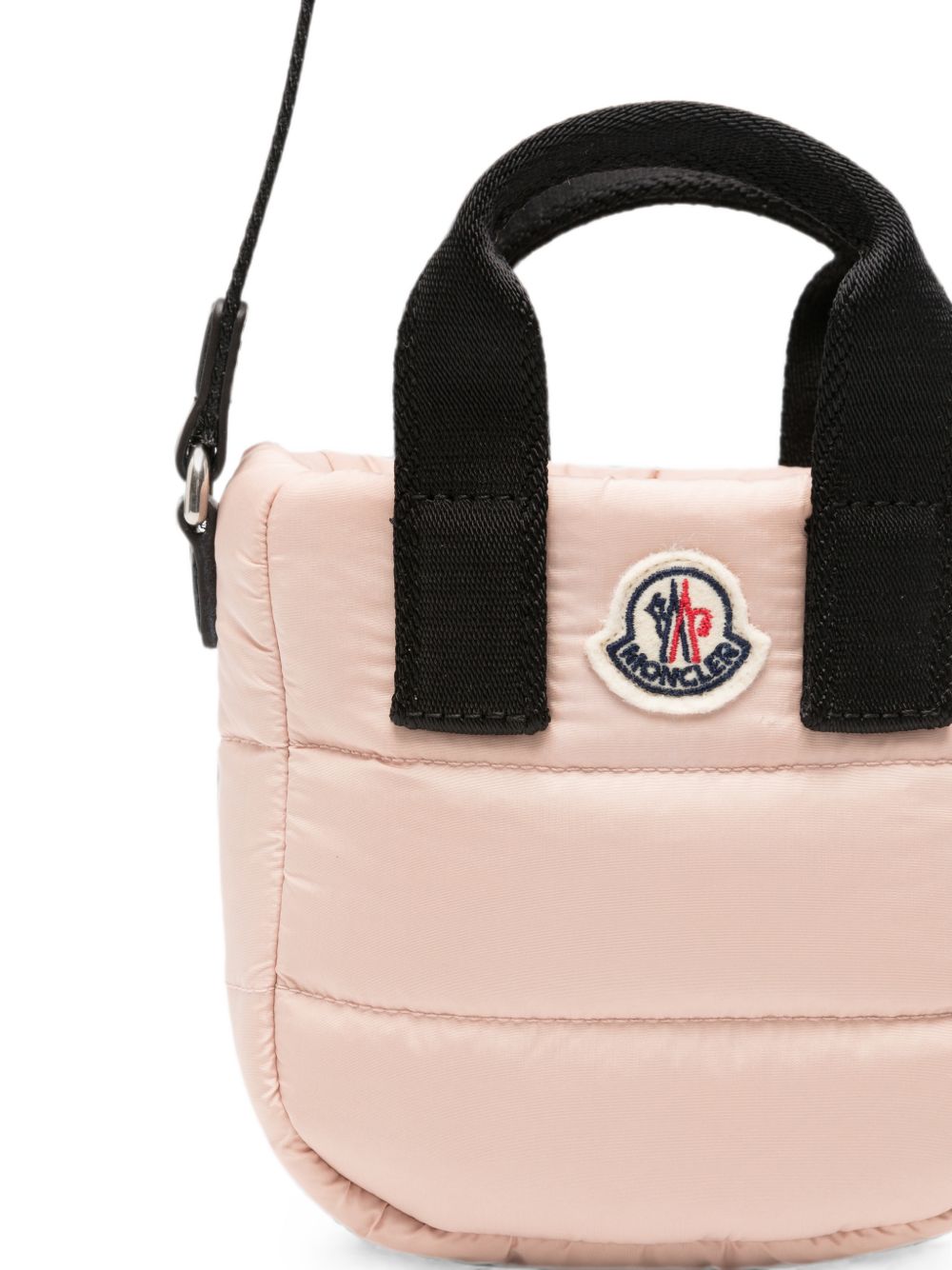 Borsa tote Caradoc per bambina Moncler Kids rosa trapuntata con patch logo L29545L00001N0200 51J MONCLER KIDS 