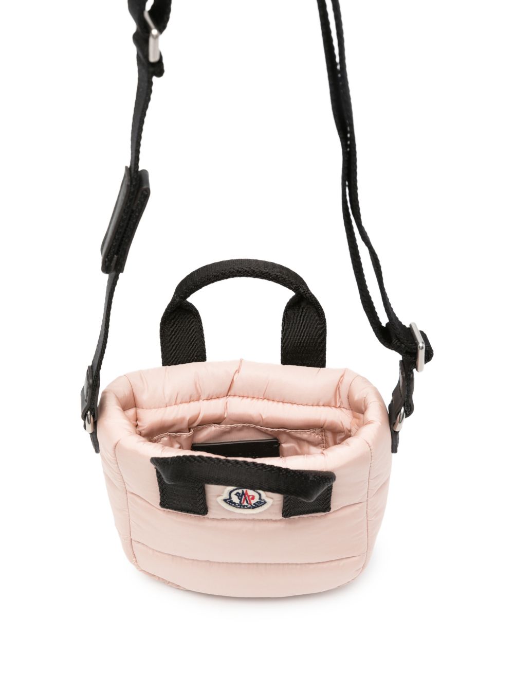 Borsa tote Caradoc per bambina Moncler Kids rosa trapuntata con patch logo L29545L00001N0200 51J MONCLER KIDS 