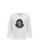 T-shirt per bambino Moncler Kids bianca con stampa grafica L29548D0000189AFV 034 MONCLER KIDS 