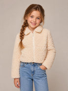 Giubbino per bambina Moncler Kids bianco in tinta pelliccia L29548G0003489B1S 036 MONCLER KIDS 