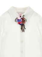 Camicia per bambina Monnalisa Kids bianca con applicazione fiori sul collo 11H300 8109 0001 MONNALISA KIDS 