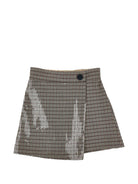 Shorts per bambina Monnalisa Kids marrone con effetto gonna con paillettes 11H412 8902 0106 MONNALISA KIDS 