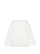T-shirt per bambina Monnalisa Kids bianca con applicazione a fiori 11H608 8201 0001 MONNALISA KIDS 