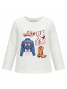 T-shirt per bambina Monnalisa Kids bianca con stampa grafica 11H613 8201 0001 MONNALISA KIDS 