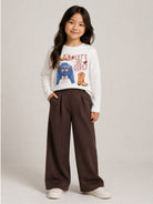 T-shirt per bambina Monnalisa Kids bianca con stampa grafica 11H613 8201 0001 MONNALISA KIDS 
