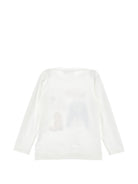 T-shirt per bambina Monnalisa Kids bianca con stampa grafica 11H613 8201 0001 MONNALISA KIDS 