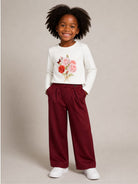 T-shirt per bambina Monnalisa Kids bianca con stampa fiori sul davanti 11H616NP 8201 0001 MONNALISA KIDS 