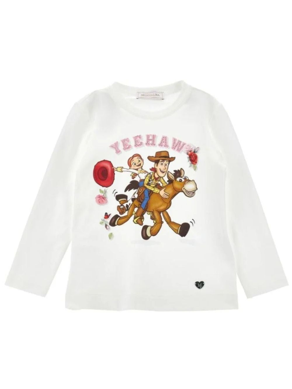 T-shirt per bambina Monnalisa Kids bianca con stampa grafica Toy Story 11H617 8201 0001 MONNALISA KIDS 