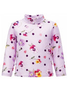 T-shirt per bambina Monnalisa Kids rosa con stampa a fiori e motivo a pois 11H618 8653 0063 MONNALISA KIDS 