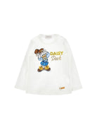T-shirt per bambina Monnalisa Kids bianca con stampa grafica 11H622 8201 0156 MONNALISA KIDS 
