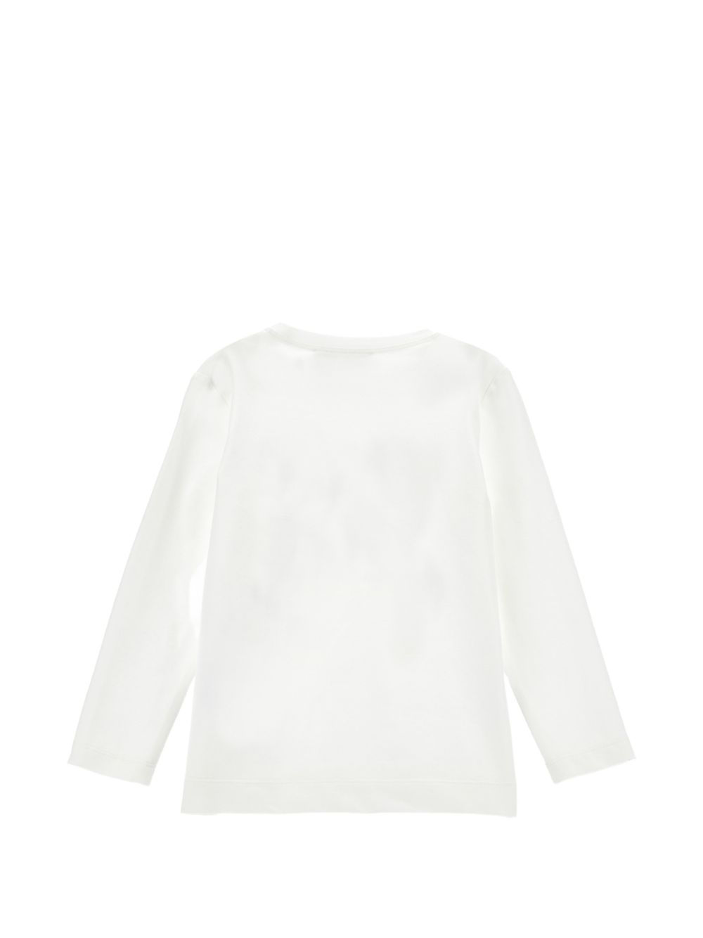 T-shirt per bambina Monnalisa Kids bianca a maniche lunghe con stampa a cuori 11H625 8201 0001 MONNALISA KIDS 