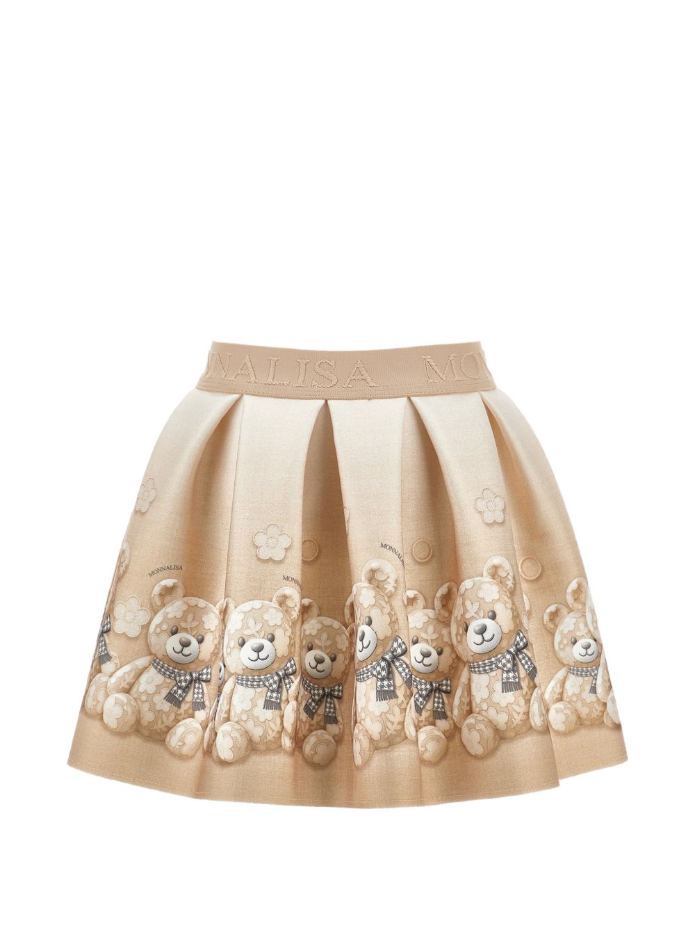Gonna per bambina Monnalisa Kids beige con stampa grafica Teddy Bear 11H704 8669 0003 MONNALISA KIDS 