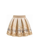 Gonna per bambina Monnalisa Kids beige con stampa grafica Teddy Bear 11H704 8669 0003 MONNALISA KIDS 