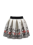 Gonna per bambina Monnalisa Kids grigia con stampa Teddy Bear 11H704 8669 0031 MONNALISA KIDS 