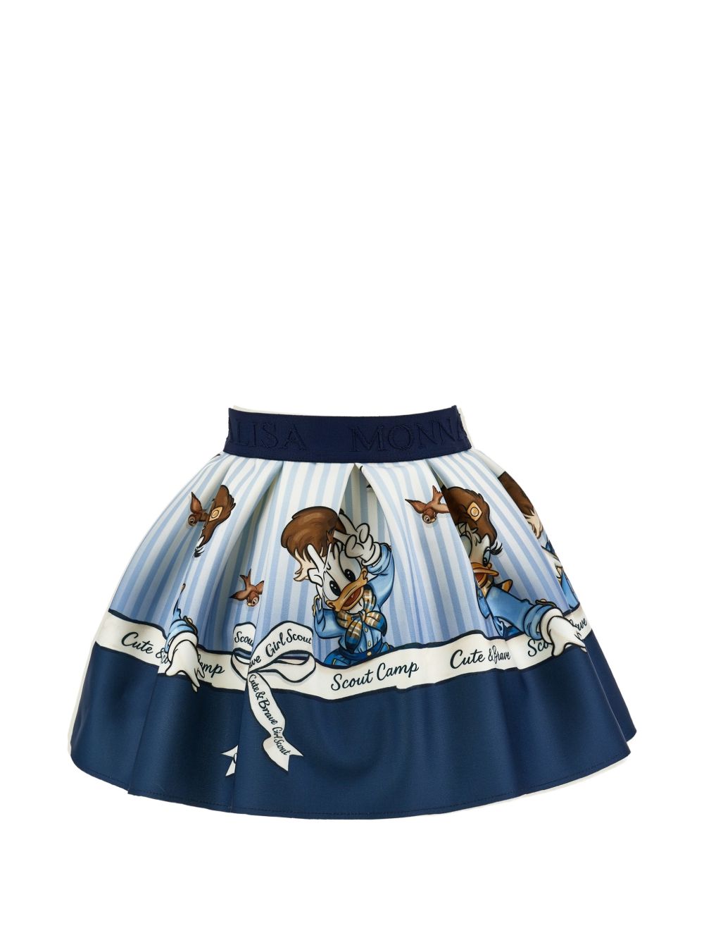 Gonna per bambina Monnalisa Kids blu con stampa grafica 11H707 8625 0156 MONNALISA KIDS 