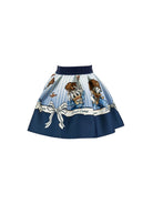 Gonna per bambina Monnalisa Kids blu con stampa grafica 11H707 8625 0156 MONNALISA KIDS 