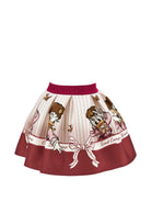 Gonna per bambina Monnalisa Kids rosso con stampa grafica 11H707 8625 0198 MONNALISA KIDS 