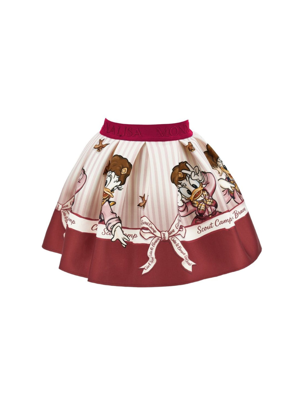 Gonna per bambina Monnalisa Kids rosso con stampa grafica 11H707 8625 0198 MONNALISA KIDS 