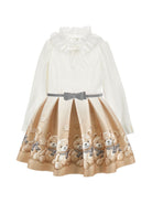 Abito per bambina Monnalisa Kids multicolore con stampa orsetto all-over 11H909 8669 0003 MONNALISA KIDS 