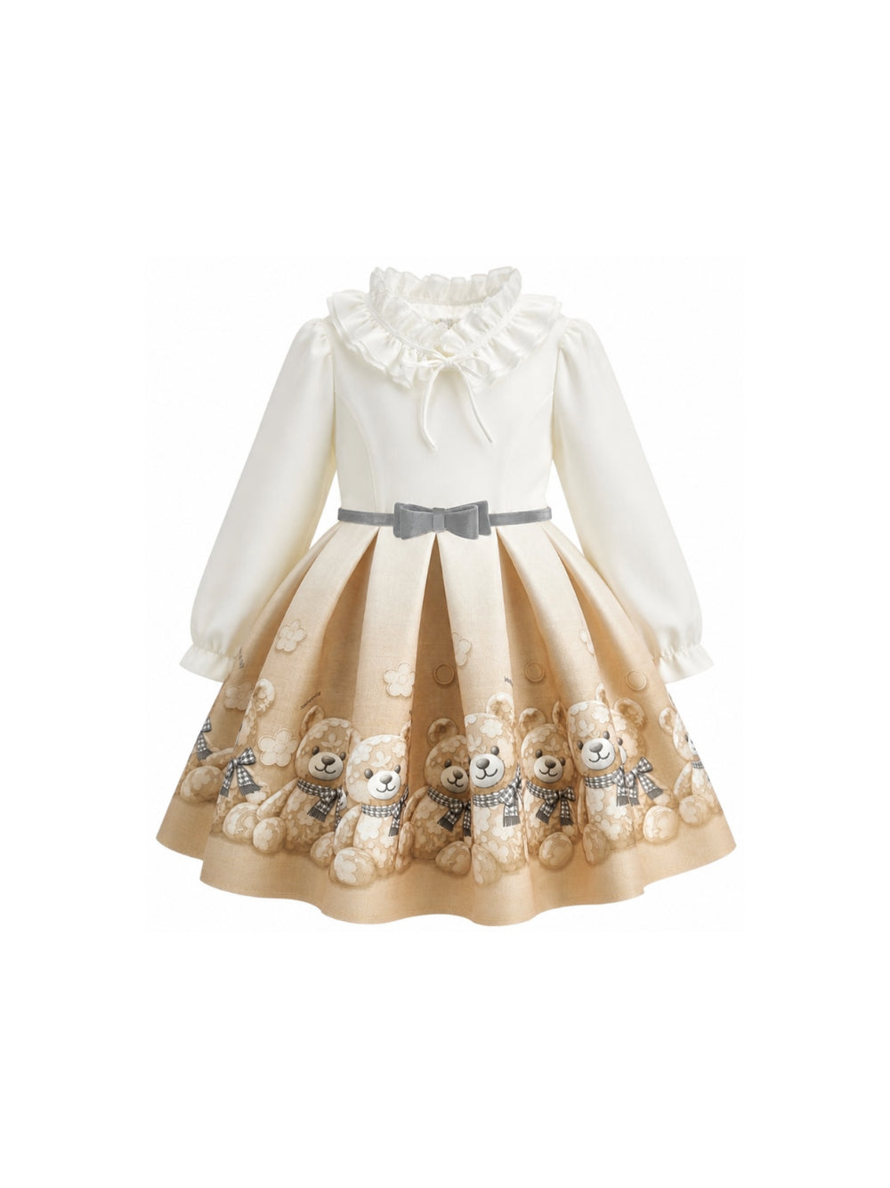 Abito per bambina Monnalisa Kids multicolore con stampa orsetto all-over 11H909 8669 0003 MONNALISA KIDS 