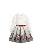 Abito per bambina Monnalisa Kids bianco con stampa orsetto all-over 11H909 8669 0031 MONNALISA KIDS 