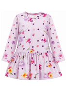 Abito per bambina Monnalisa Kids lilla con stampa a fiori e pois 11H911NP 8653 0063 MONNALISA KIDS 