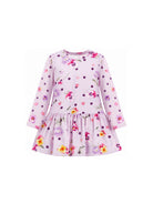 Abito per bambina Monnalisa Kids lilla con stampa a fiori e pois 11H911NP 8653 0063 MONNALISA KIDS 