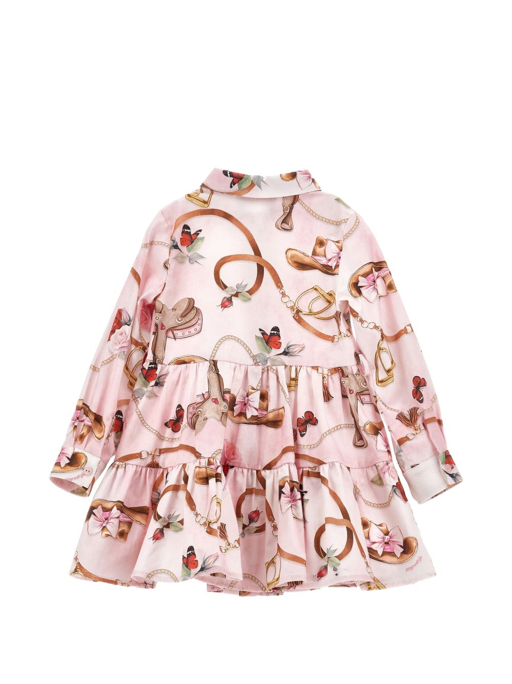 Abito per bambina Monnalisa Kids rosa con stampa grafica all-over 11H912 8622 094F MONNALISA KIDS 