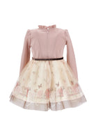 Abito per bambina Monnalisa Kids rosa con stampa a fiori 11H913 8621 0684 MONNALISA KIDS 
