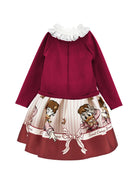 Abito per bambina Monnalisa Kids x Disney rosso con stampa grafica Paperina 11H915 8625 0198 MONNALISA KIDS 