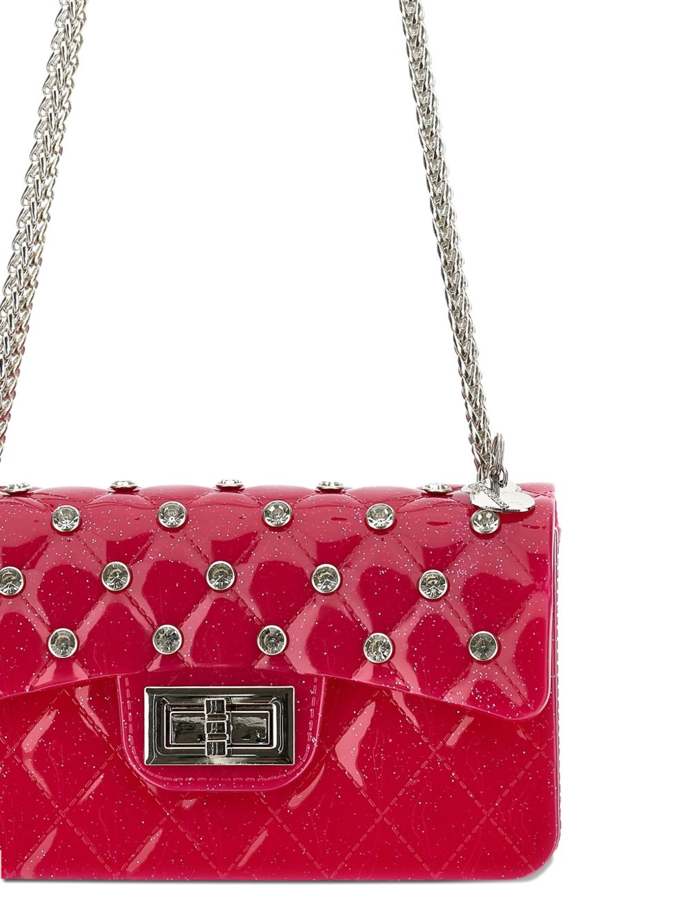 Borsa a spalla per bambina Monnalisa Kids rosso fragola trapuntata con cristalli 17H000 8726 0069 MONNALISA KIDS 