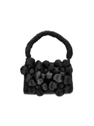 Borsa per bambina Monnalisa Kids nera con applicazione fiori 17H001 8026 0050 MONNALISA KIDS 