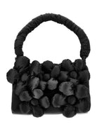 Borsa per bambina Monnalisa Kids nera con applicazione fiori 17H001 8026 0050 MONNALISA KIDS 