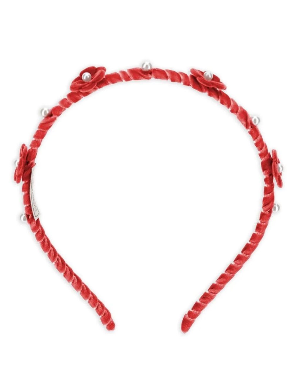 Cerchietto per capelli per bambina Monnalisa Kids rosso con effetto in velluto 17H003 8058 0043 MONNALISA KIDS 