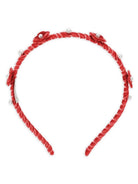 Cerchietto per capelli per bambina Monnalisa Kids rosso con effetto in velluto 17H003 8058 0043 MONNALISA KIDS 
