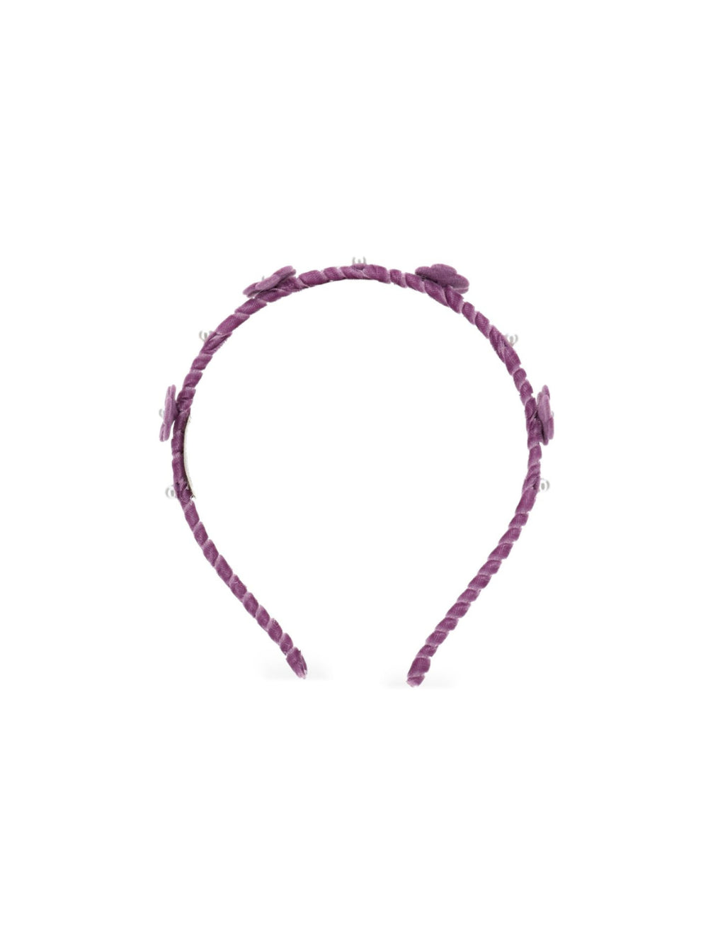 Cerchietto per capelli per bambina Monnalisa Kids viola con applicazione a fiori 17H003 8058 0069 MONNALISA KIDS 
